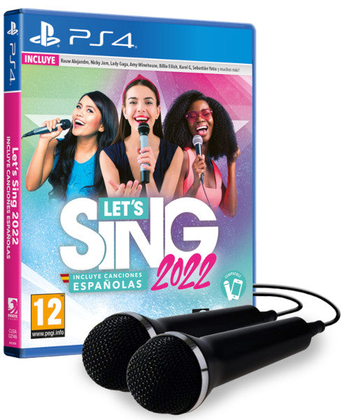 Let's Sing 2022 Comprend des chansons espagnoles + 2 microphones - PS4 Let's Sing 2022 Comprend des chansons espagnoles + 2 microphones - PS4